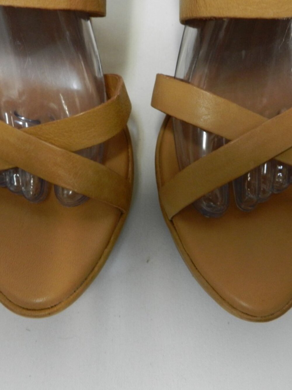 Kork Ease Leather back tie lace wedge platform heels sandals taupe Size Sz 10 - Picture 5 of 16